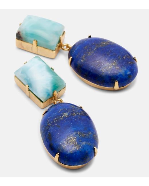 Jennifer Behr Blue Xiomara 18Kt-Plated Drop Earrings