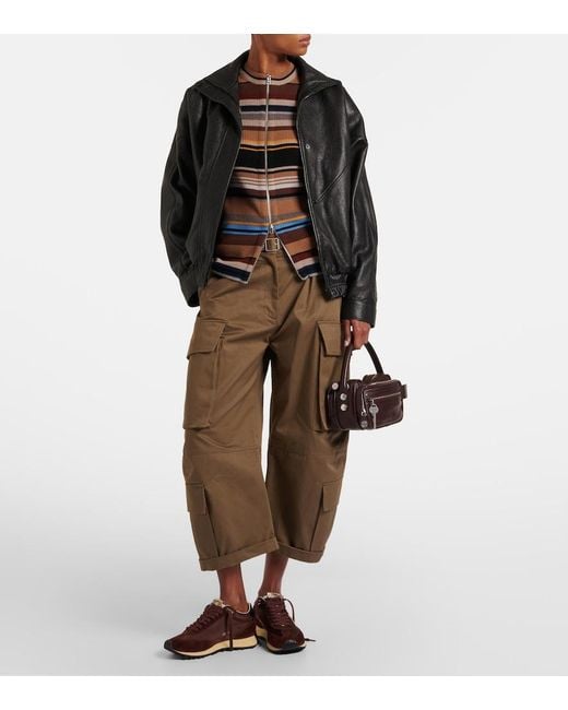 Golden Goose Deluxe Brand Brown Running Marathon Satin And Suede Sneakers