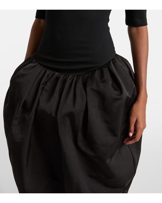 Magda Butrym Black Turtleneck Midi Dress