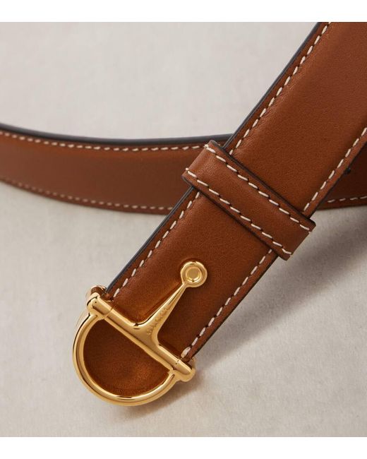 Ceinture Horsebit En Cuir Gucci en coloris Brown