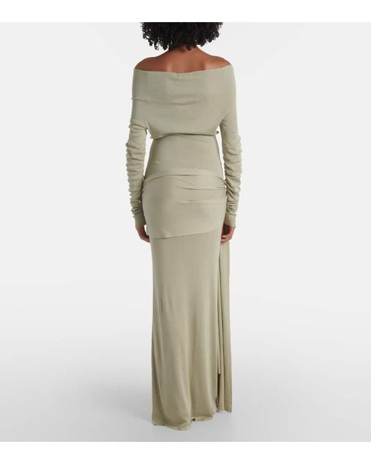 AYA MUSE Natural Off-Shoulder-Maxikleid Kora