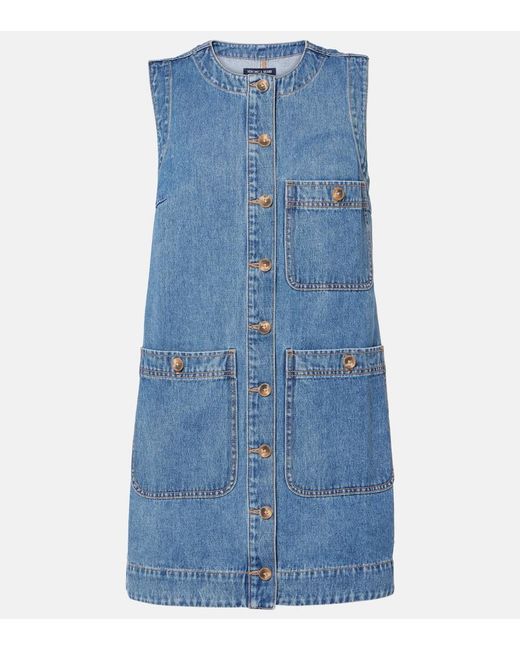 Veronica Beard Blue Oakley Denim Minidress