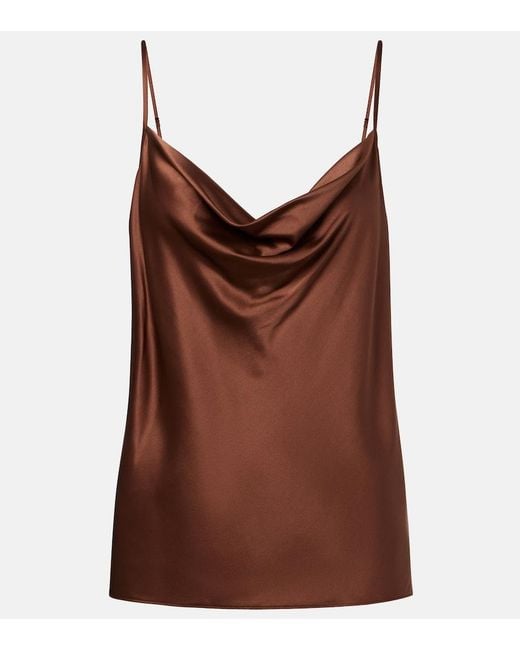 Veronica Beard Brown Sola Silk-Blend Camisole
