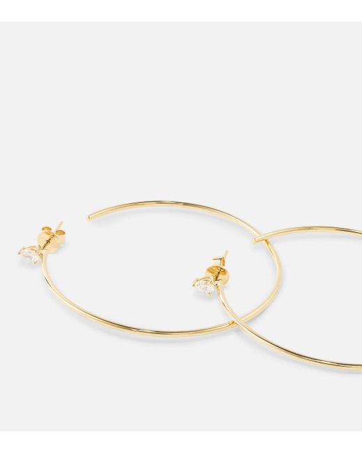 Anita Ko Metallic 18kt Gold Hoop Earrings With Diamonds