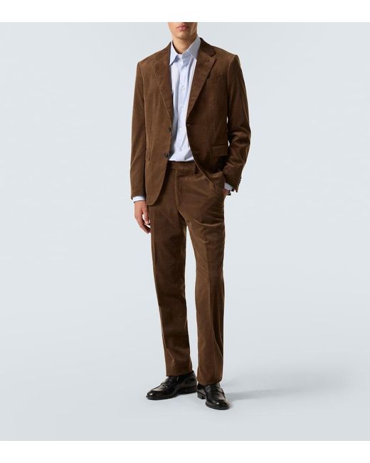 Zegna Blue Cotton-Blend Shirt for men