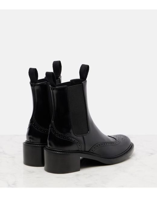 Saint Laurent Black Vincent 50 Leather Ankle Boots