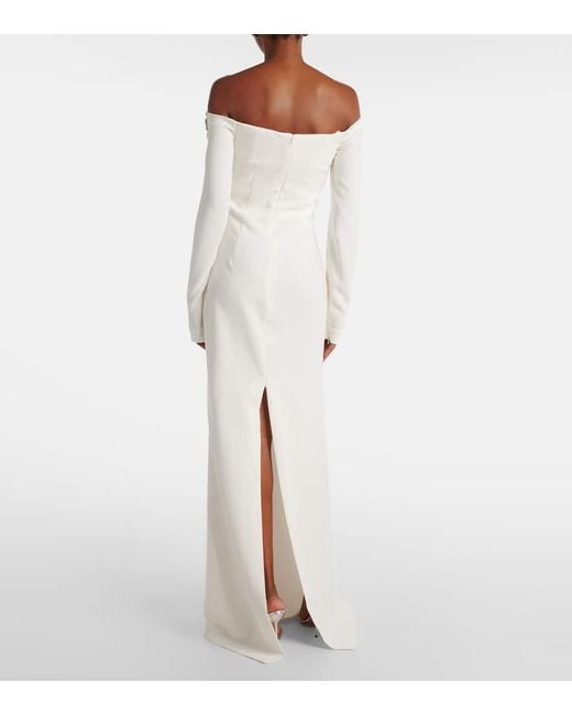 Costarellos White Meline Gown