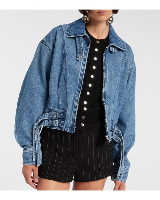 Chaqueta Cropped Santa De Denim Isabel Marant de color Blue