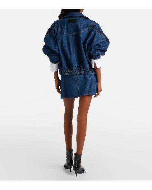 Givenchy Blue Logo Denim Miniskirt