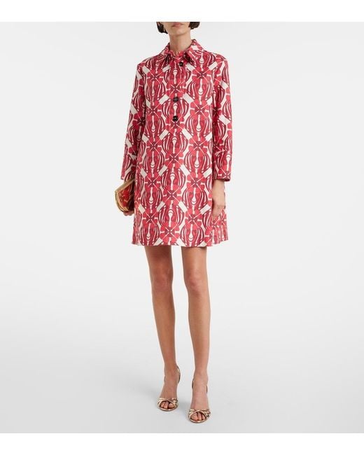 LaDoubleJ Red Artemis Cotton Shirt Dress