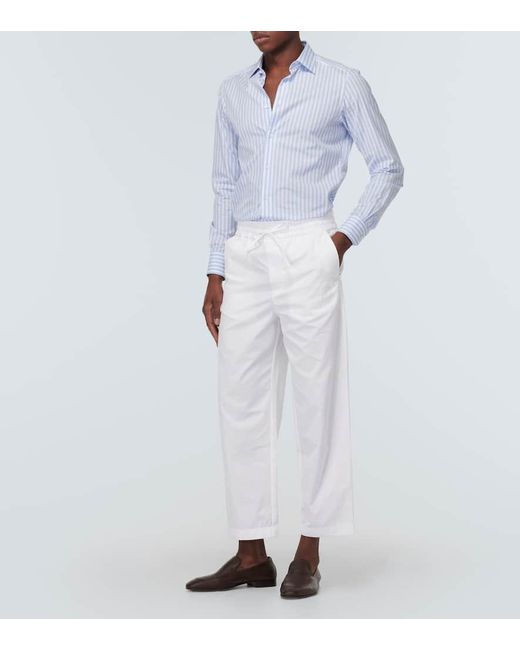 Lardini White Cotton Jersey Sweatpants for men