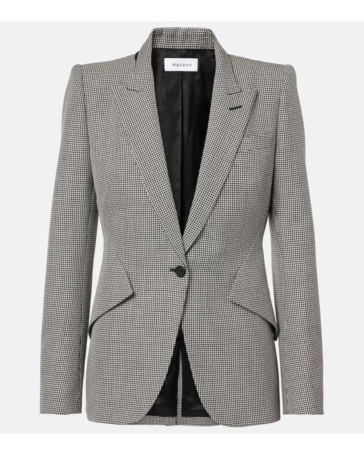 Alexander McQueen Gray Blazer Aus Wolle