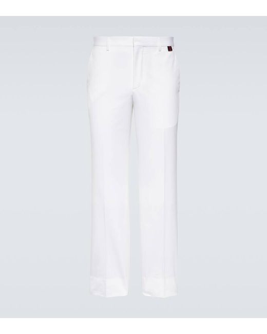 Gucci White Cotton Pants for men