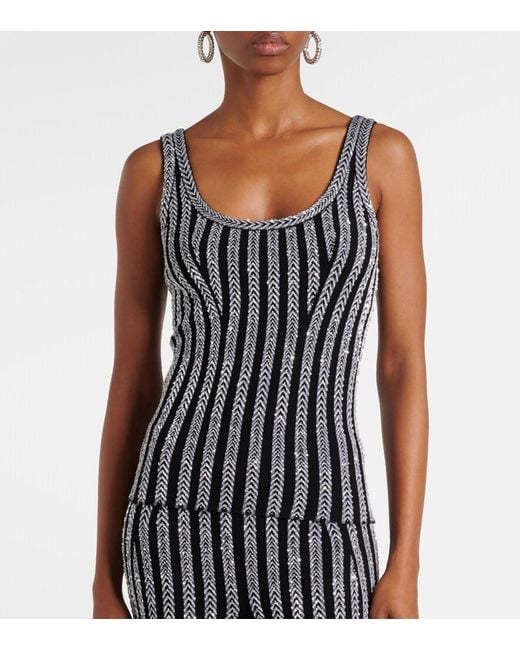 Missoni Black Zigzag Sequined Tank Top