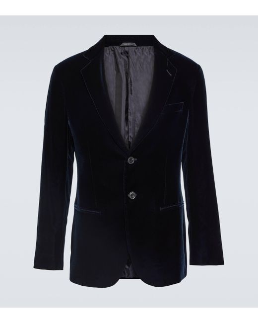 Giorgio Armani Blue Velvet Tuxedo Jacket for men