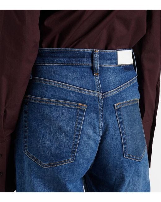 Jeans A Gamba Larga '70S A Vita Alta di Re/done in Blue