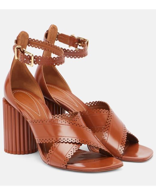 Zimmermann Brown Sandalen Eddie 85 Aus Leder