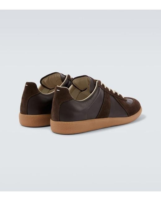 Maison Margiela Sneakers Replica Aus Leder Und Veloursleder in Brown für Herren