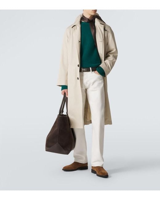 Tom Ford Natural Cotton And Silk Wide-Leg Pants for men