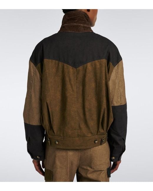 Isabel Marant Brown Risla Patchwork Cotton Jacket
