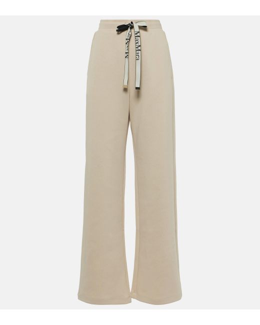 Pantalon de survetement Badia en coton melange Max Mara en coloris Natural