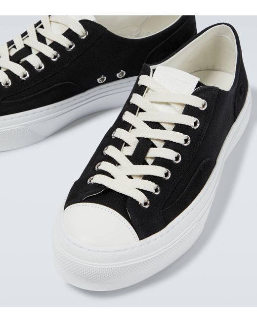Givenchy Black City Suede And Canvas Sneakers for men