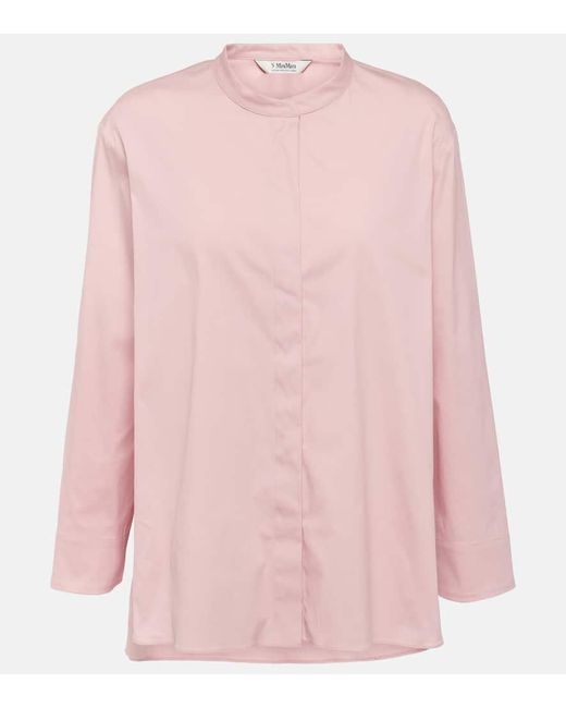 Max Mara Pink Hemd Karina aus einem Baumwollgemisch