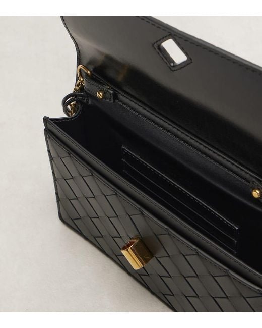 Bottega Veneta Black Schultertasche Andiamo Aus Leder