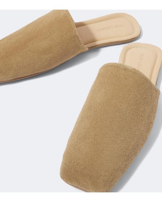 Our Legacy Natural Cigarr Suede Mules for men