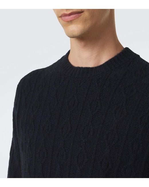 The Row Black Nanni Cable-Knit Cashmere Sweater for men