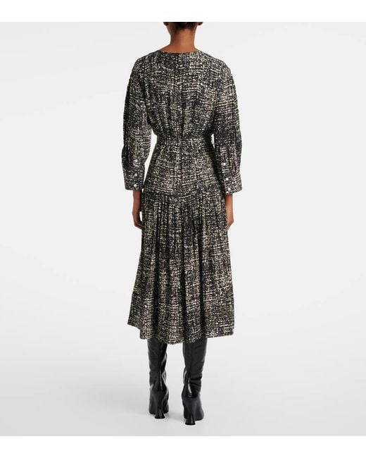 Vestido Midi Harlow De Crepe Estampado Proenza Schouler de color Gray