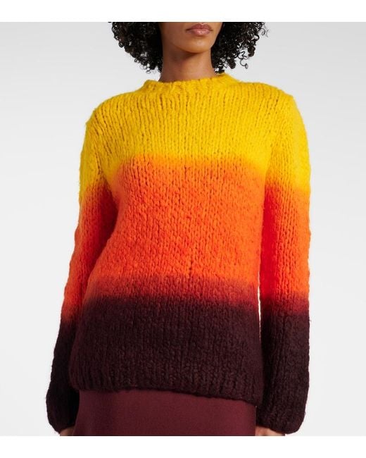 Gabriela Hearst Red Pallas Ombre Cashmere Sweater