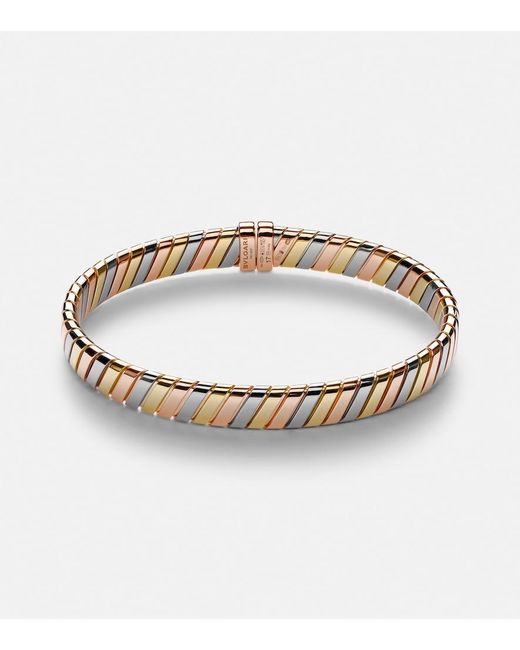 BVLGARI Metallic Tubogas 18Kt, Rose, And Bracelet