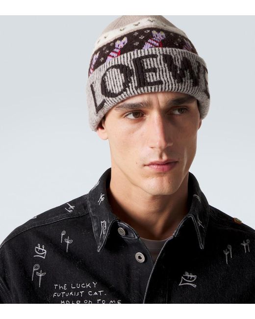 Loewe Natural X Louis Wain Wool-Blend Beanie for men