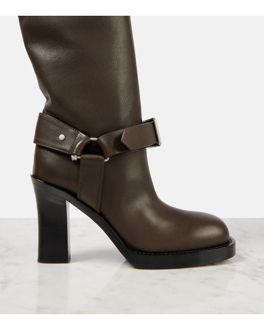 Burberry Brown Leather Over-The-Knee Boots