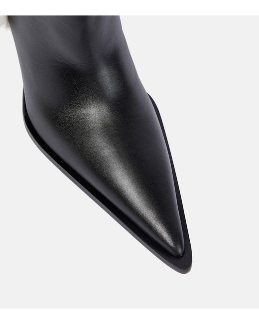 Botas Altas Bridge De Borrego Sintetico Coperni de color Black