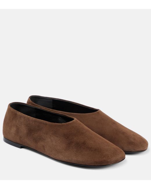 Proenza Schouler Brown Glove Suede Flats