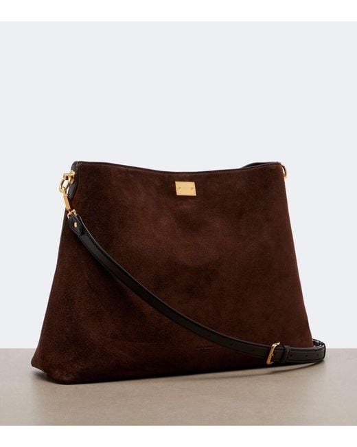 Dolce & Gabbana Brown Vittoria Large Suede Shoulder Bag