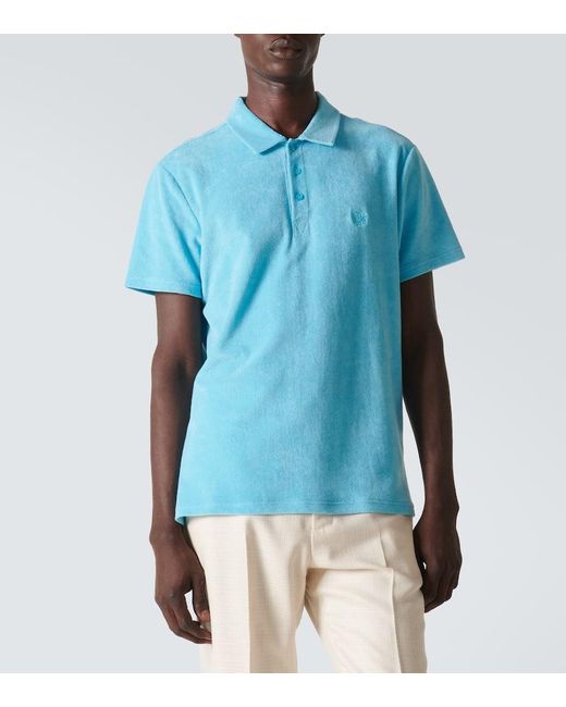 Vilebrequin Blue Phoenix Cotton-blend Terry Polo Shirt for men