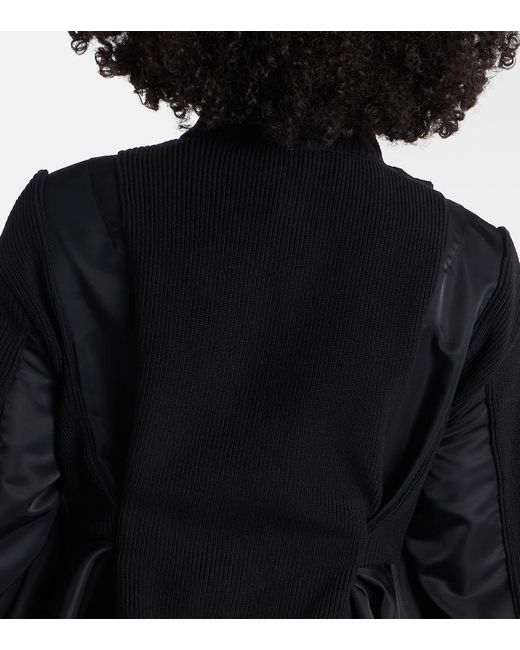 Sacai Black Paneled Blouson Jacket