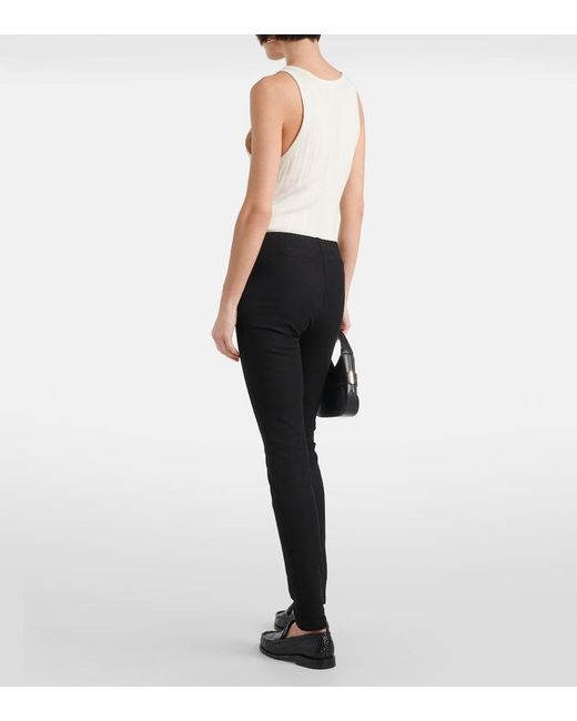 Joseph Black High-Rise Stretch-Gabardine Leggings