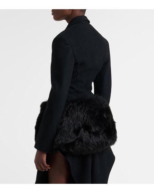 Alaïa Black Double-Breasted Wool Blazer