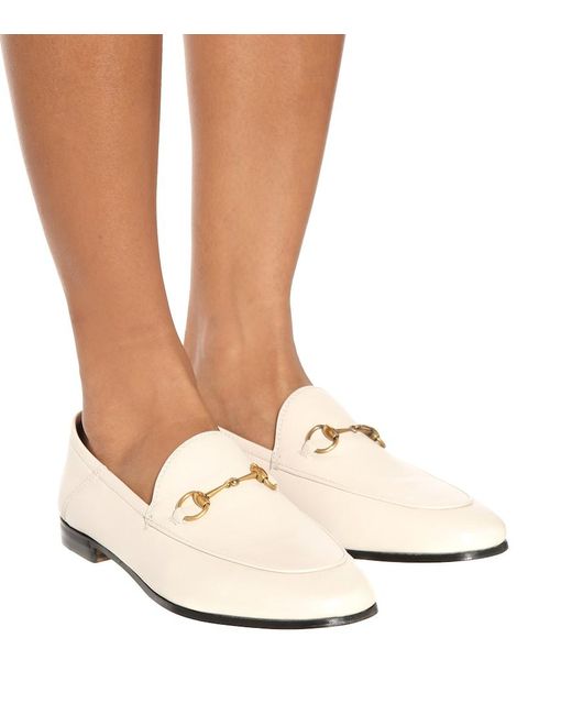 Gucci Horsebit Leather Loafers in White Lyst