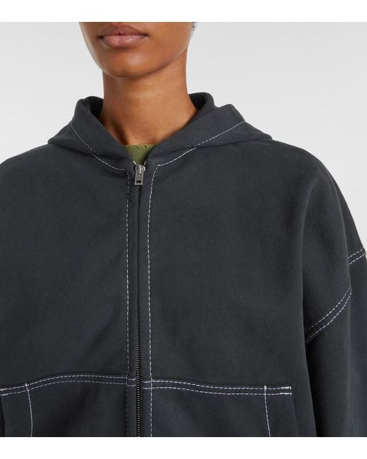 Sudadera De Algodon Con Logo Acne de color Black