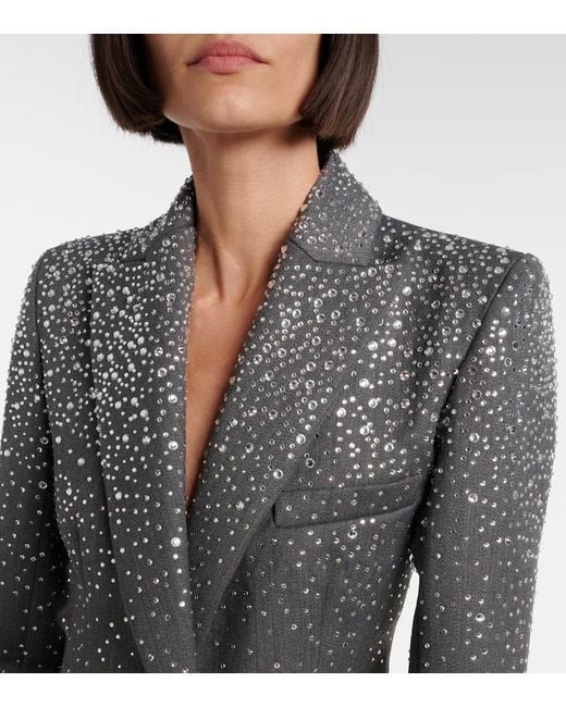 Blazer Con Cristales Alex Perry de color Gray