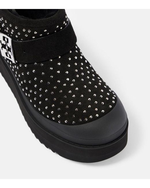 Tory Burch Black Mellow Suede Platform Ankle Boots