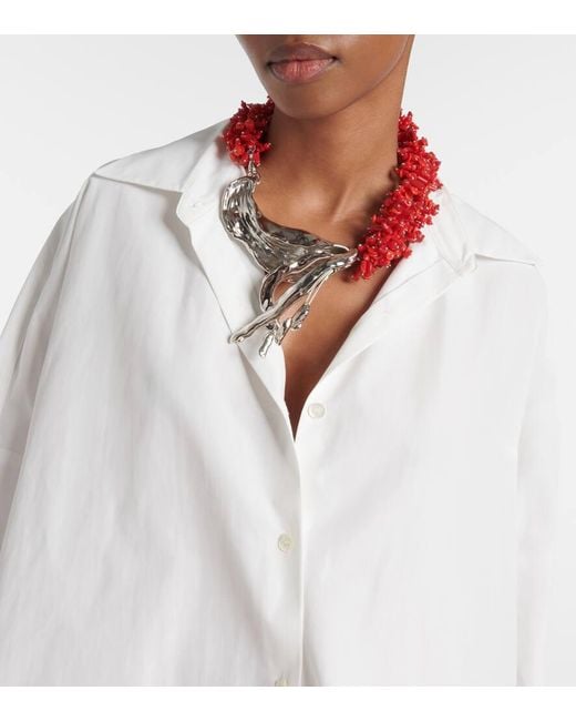 Collana Con Ciondolo di Dries Van Noten in Red