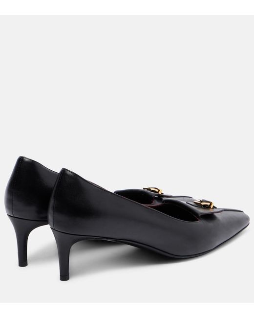 Khaite Black Celia Pocket 50 Leather Pumps