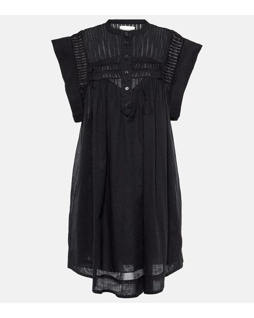 Isabel Marant Black Leazali Cotton Minidress