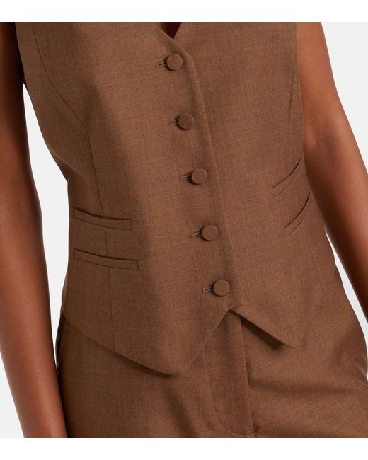 Gabriela Hearst Brown Coleridge Wool And Silk Vest